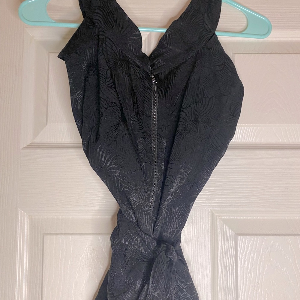 BCBG Maxazria Black Peplum Vest with sash